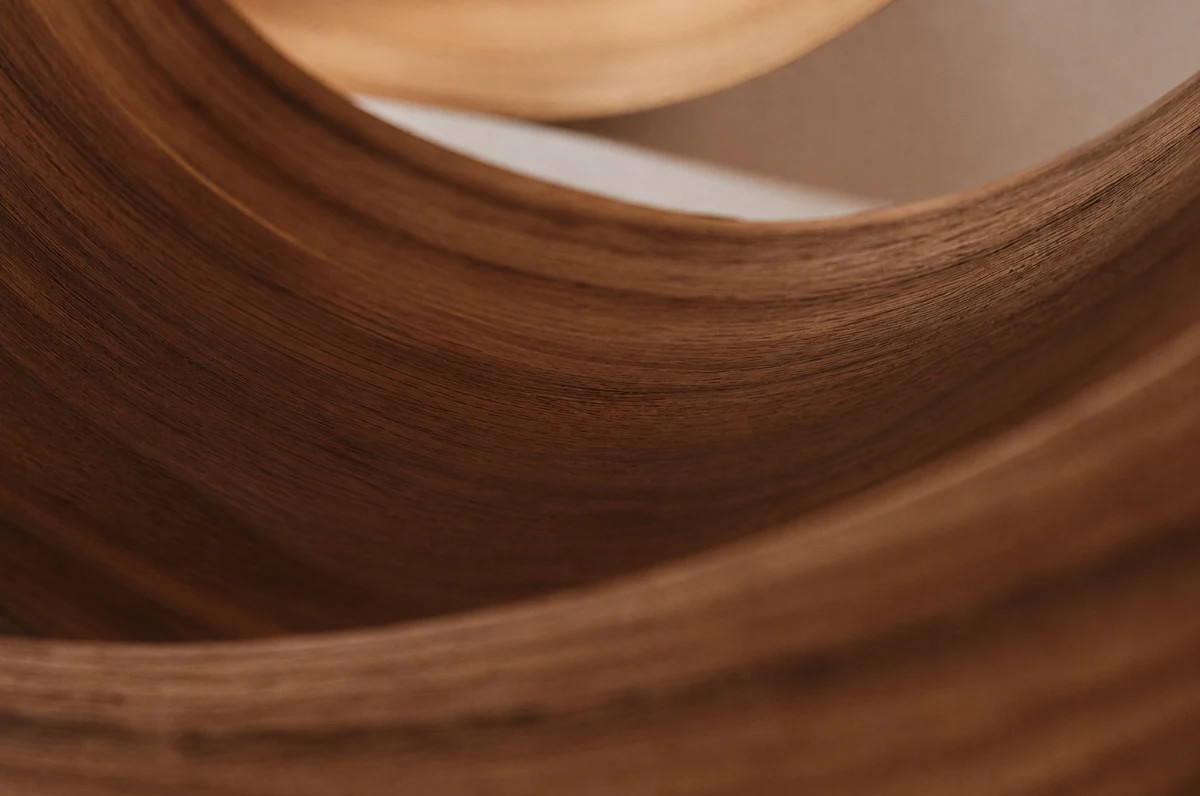 Detalle de madera curvada